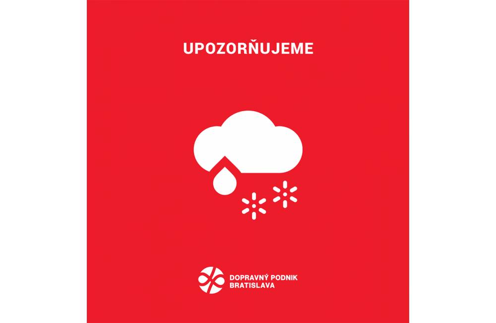 Počasie komplikuje situáciu v Bratislave, linky MHD majú rozsiahle meškanie