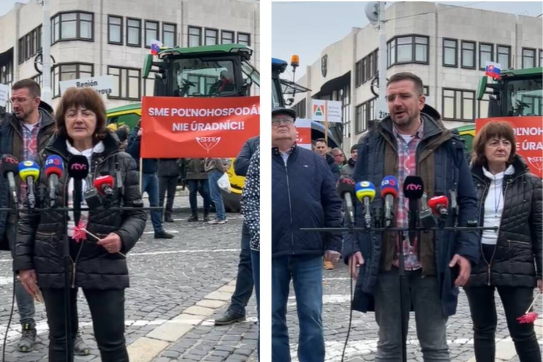 FOTO: Farmári sa pred parlamentom prihovorili politikom. Čo im odkázali?