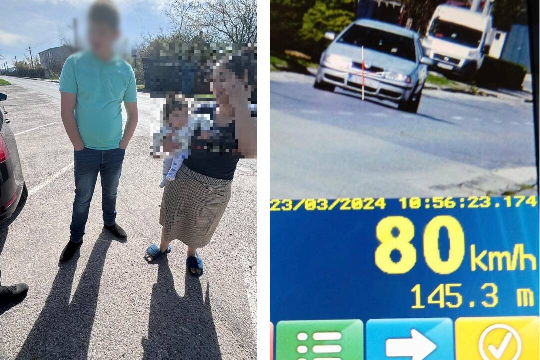 FOTO: Polícia zastavila v Senci auto pre rýchlu jazdu. Za volantom však sedel 14-ročný chlapec