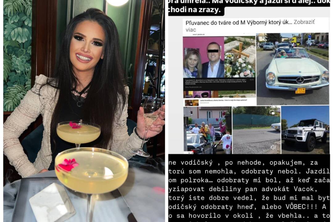 Foto: Ja vodičák nemám, tento vrah si jazdí. Bývalá Miss Kralevich na obhajobu svojej nehody na Tomášikovej vytiahla cudziu
