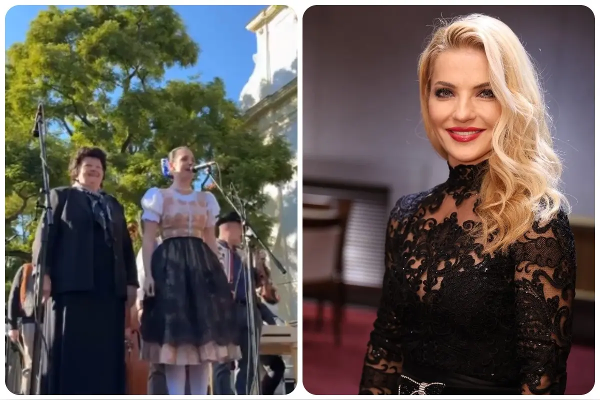 Foto: VIDEO: Vážená Martina, nie je to len vaša krajina. Najväčšou hviezdou na proteste fokloristov na SNP sa stala Mária