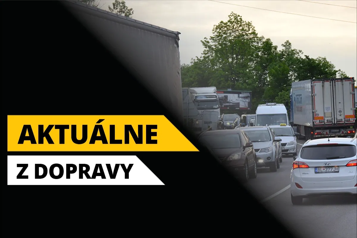Na D2 sa v kolóne zdržíte do 15 minút, problémy sú aj v meste. Kolóny aj nehody spomaľujú bratislavskú dopravu
