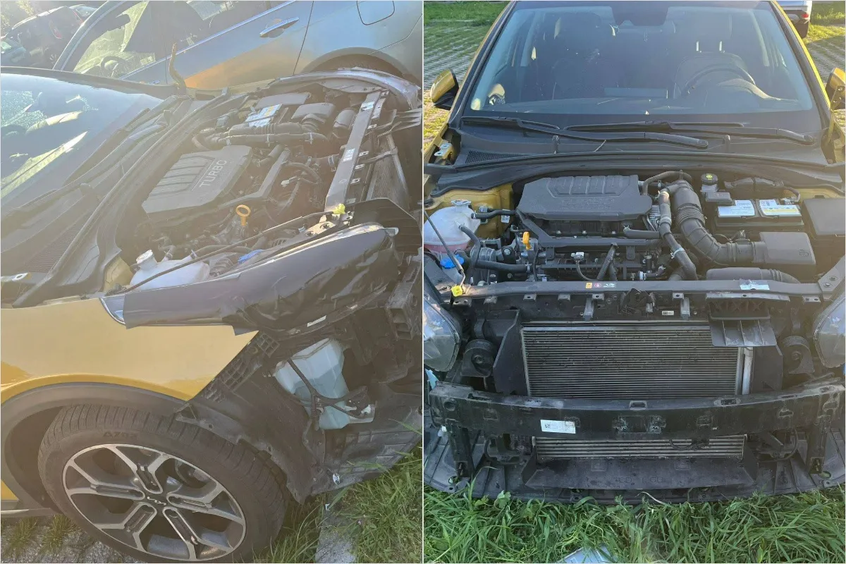 FOTO: Auto rozobrali na súčiastky priamo pod oknami petržalských panelákov. Obyvatelia hovoria o autičkárskom gangu