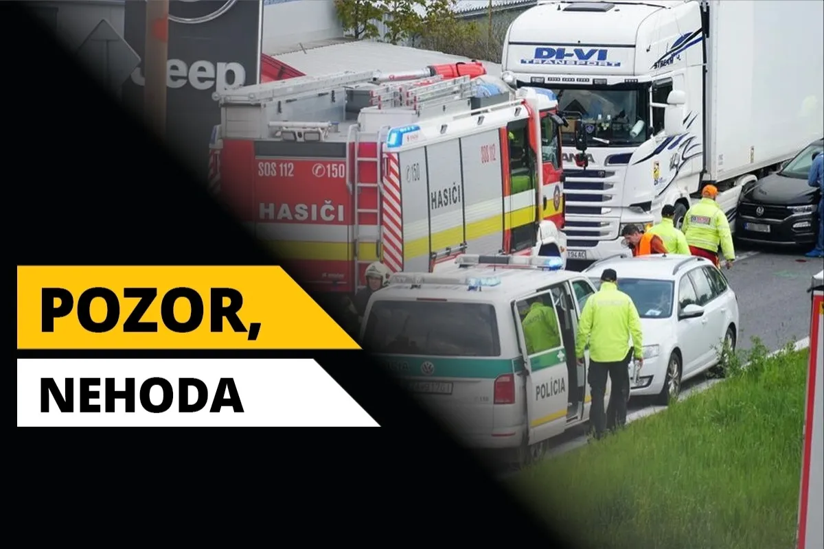 Nehoda na D1 v smere do Petržalky blokuje pruh a tvorí sa 6-kilometrová kolóna