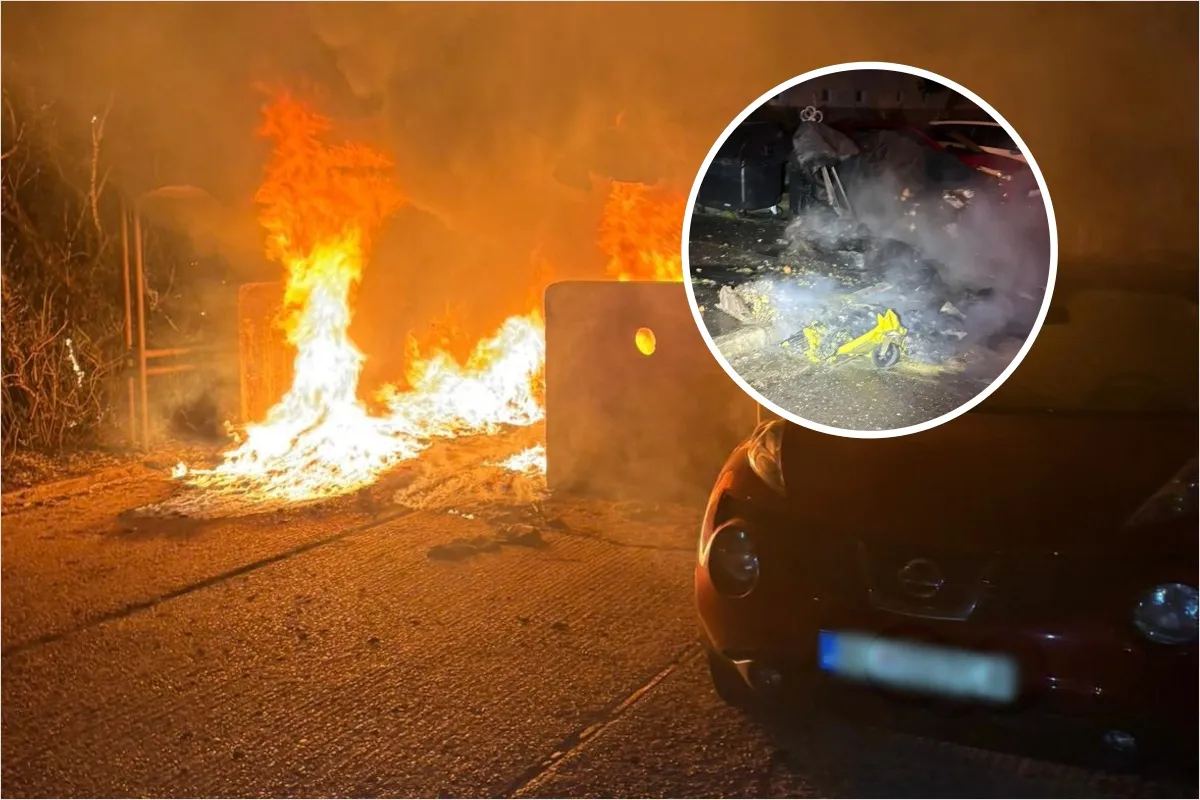 FOTO: Požiari kontajnerov v piatom bratislavskom okrese poškodil päť áut, cudzie zavinenie nie je vylúčené