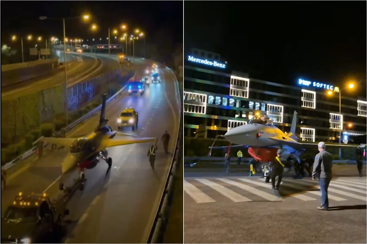VIDEO: Diaľničnú známku máme? Po bratislavskej D1 presúvali novú F-16, nad mestom bude lietať len 300 metrov nad zemou