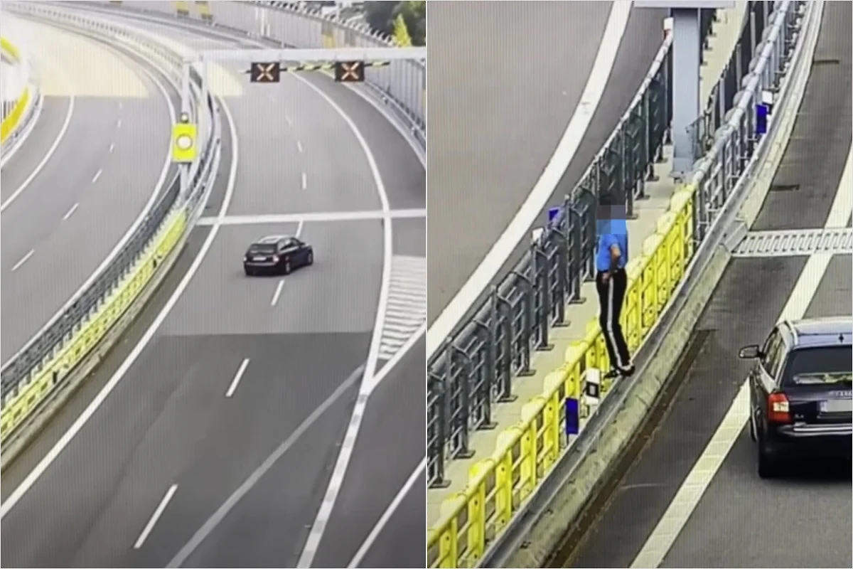 VIDEO: Vodič zastavil priamo v strede diaľnice a vyliezol na zvodidlá, ľudia si všimli dôležitý detail