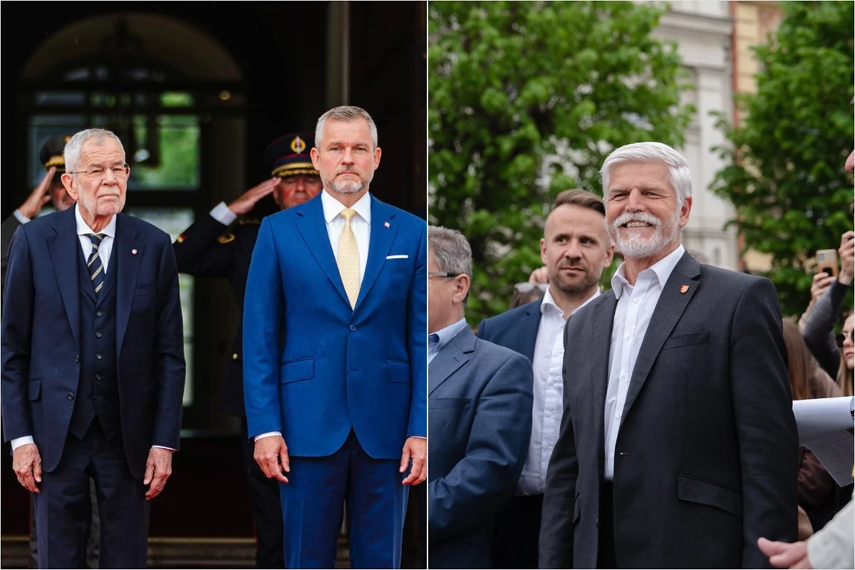 VIDEO: Veľká prezidentská návšteva v Bratislave. Pellegrini hostí prezidentov Česka aj Rakúska