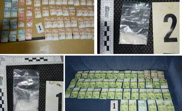 FOTO: Polícia zadržala dílera drog z Malaciek, našli uňho metamfetamín a vysokú hotovosť