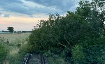 Pri Dunajskej Strede spadol na trať strom, narazil do neho vlak. Spoje na Bratislavu naberajú viac ako hodinové meškanie
