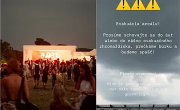 Festival Ženy Víno Funk museli evakuovať pre prudký lejak a nárazový vietor. Pokračovať by mal po skončení búrky 