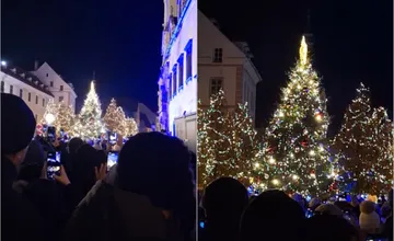 VIDEO: V Bratislave sa rozsvietil vianočný stromček, pozrite na tu krásu. A aké sú na trhoch ceny?