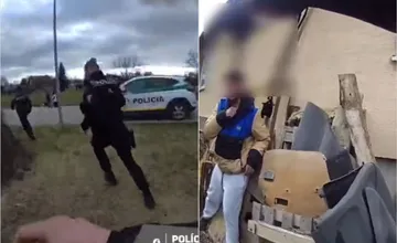 VIDEO: Agresívny zlodej sa v Bernolákove sa zamestnancom SBS vyhrážal nožom. Policajti ho naháňali s vytasenými zbraňami