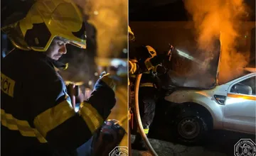 Pri požiari auta v Novom meste zasahovali hasiči, riešiť museli najmä plynovú prípojku v jeho blízkosti