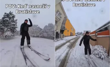 VIDEO: Lyžovačka v uliciach Dúbravky? Mladík sa zviezol po miestnych uliciach, jeho video zdieľal známy profil