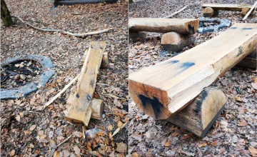 V parku v Krasňanoch niekto poškodil celkom nové lavičky. Obyvatelia si myslia, že nimi niekto zakladal oheň