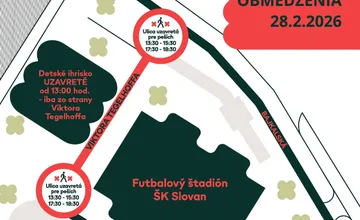 Sobotné derby prinesie do Nového Mesta dopravné obmedzenia. Uzatvoria sa viaceré ulice