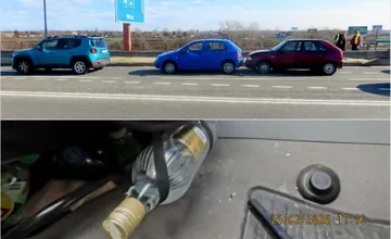 Opitý vodič spôsobil na Vajnorskom nadjazde nehodu troch áut. Fľašu si schovával pod sedadlom