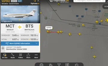 Do Ománu napokon odletel slovenský Bombardier, hoci veľký repatriačný let zrušili. Naposledy odviezol Fica do Košíc