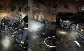 Nočný požiar vo vnútrobloku v Bratislave poškodil niekoľko áut