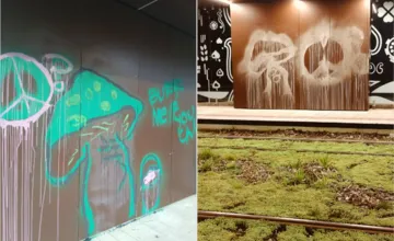 Hríbový fantóm na petržalskej trati? Sprejer zase útočil, len pred pár dňami prístrešok vyčistili