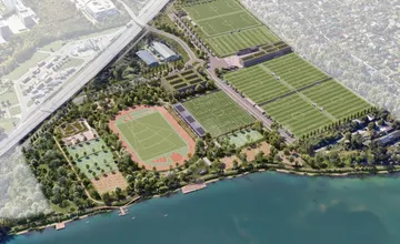 FOTO: Na bratislavských Zlatých pieskoch pribudne 7 futbalových ihrísk, atletický štadión či multišportová aréna