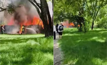 VIDEO: Z Petržalky sa valil kúdoľ dymu nad celú Bratislavu. Mohutný požiar zachvátil odpad a drevo neďaleko Šustekovej