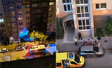 Tragédia v Petržalke: Muž vypadol z 8. poschodia, pád neprežil
