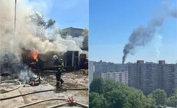 VIDEO: Cez víkend horelo aj vo Vlčom hrdle, unimobunky neďaleko bufetu ratovalo 20 hasičov