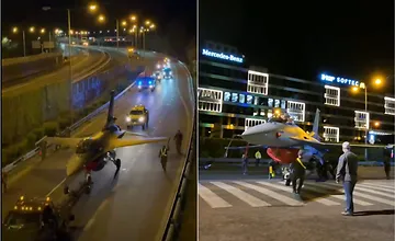 VIDEO: Diaľničnú známku máme? Po bratislavskej D1 presúvali novú F-16, nad mestom bude lietať len 300 metrov nad zemou