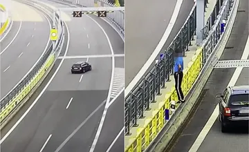 VIDEO: Vodič zastavil priamo v strede diaľnice a vyliezol na zvodidlá, ľudia si všimli dôležitý detail