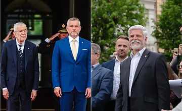 VIDEO: Veľká prezidentská návšteva v Bratislave. Pellegrini hostí prezidentov Česka aj Rakúska