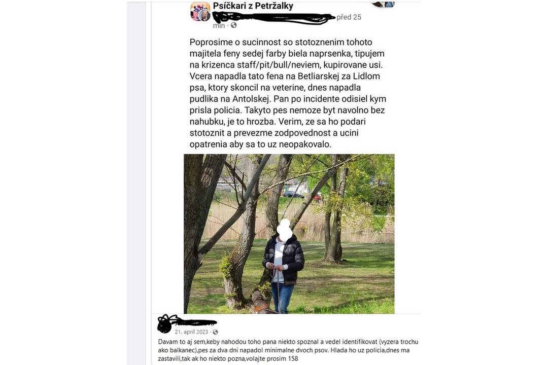 FOTO: Pes v Petržalke napáda okoloidúcich , foto 1