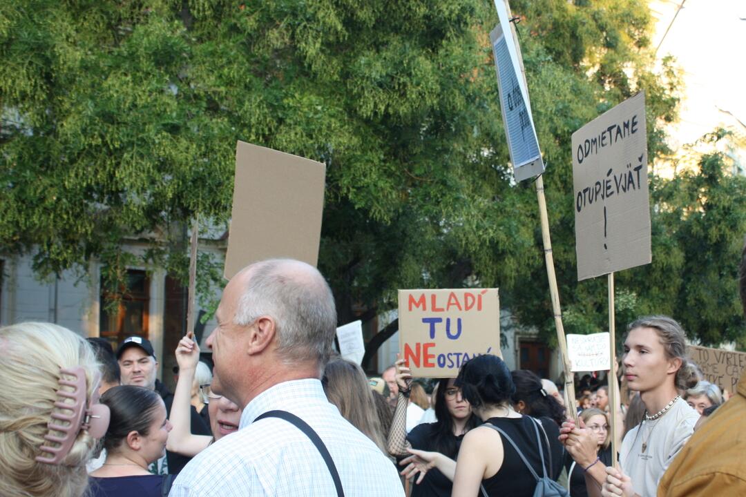 FOTO: Kultúrny štrajk v Bratislave. Na pódiu vystúpil aj Tomáš Maštalír, foto 18