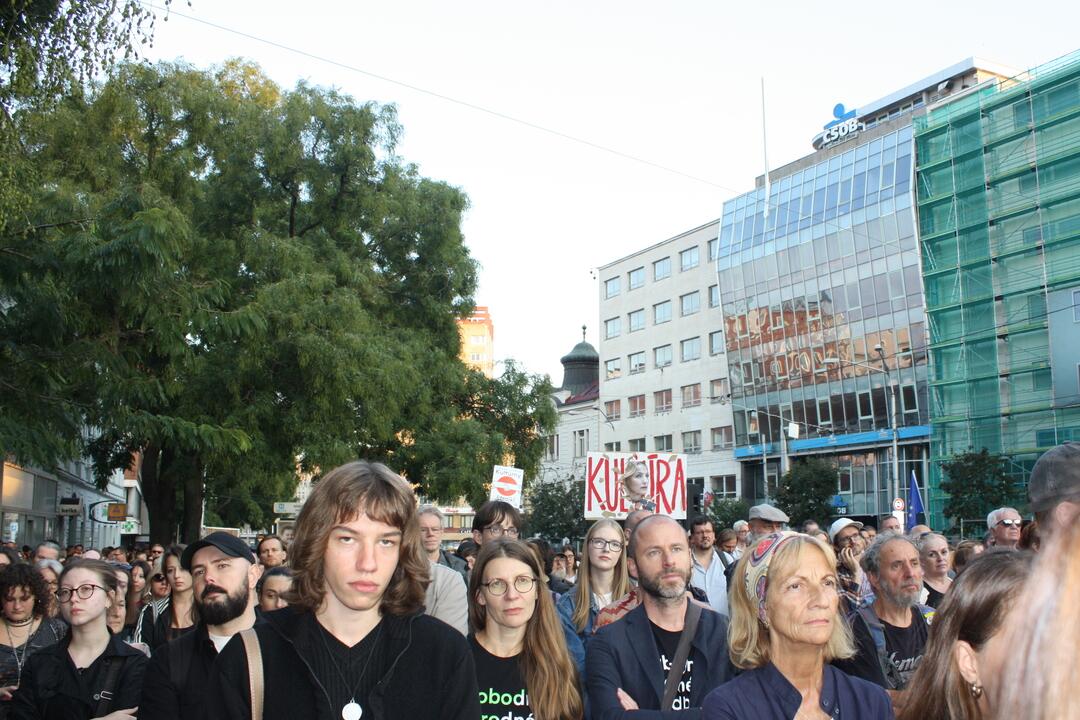 FOTO: Kultúrny štrajk v Bratislave. Na pódiu vystúpil aj Tomáš Maštalír, foto 29