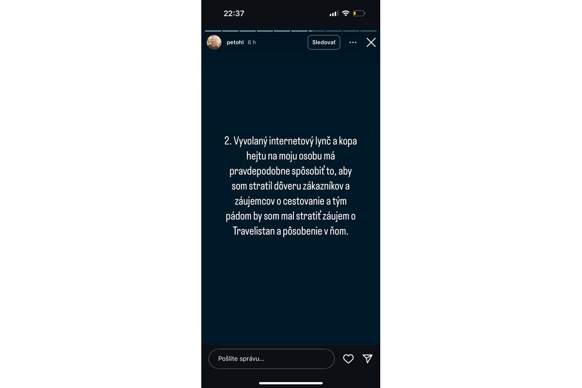 FOTO: Vyjadrenie Petra Hliničana ku kauze s Martinom Navrátilom , foto 1