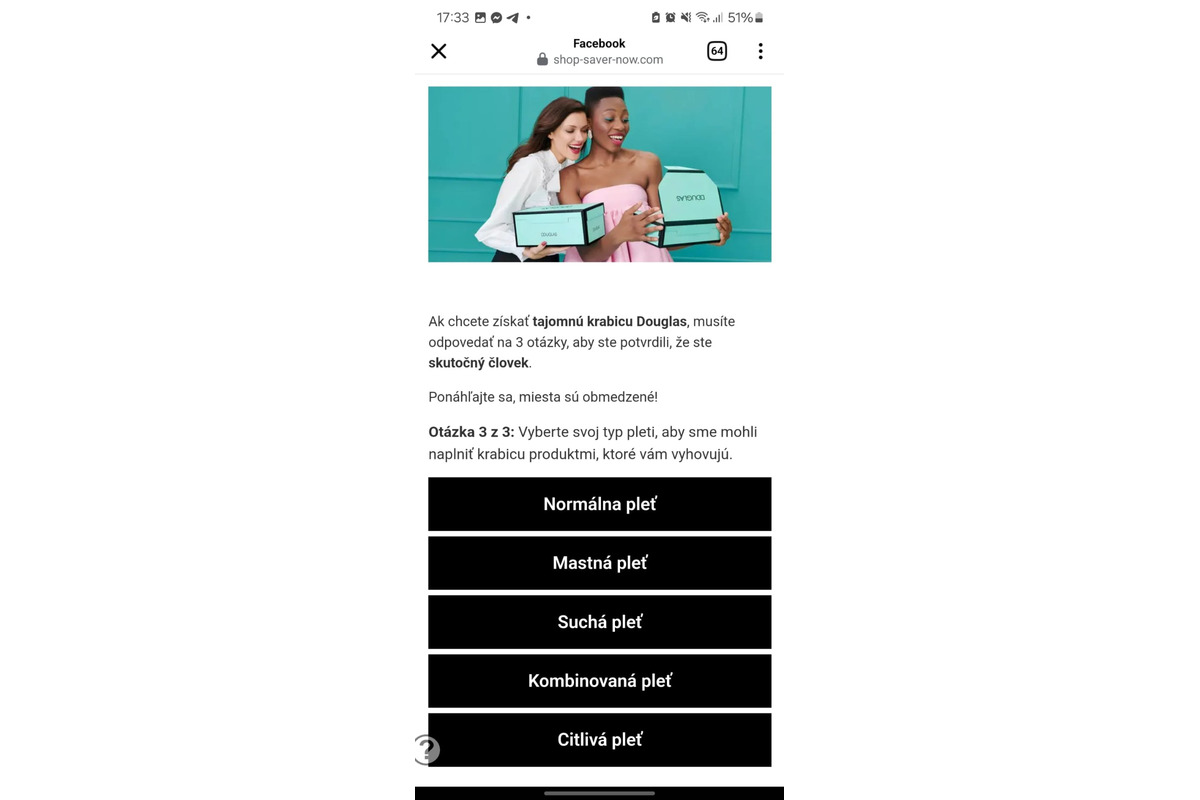 FOTO: Dávajte si pozor na podvodnú reklamu. Chcú predať kozmetiku Douglasu, foto 2
