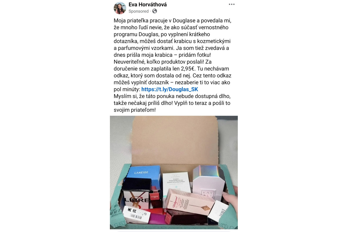 FOTO: Dávajte si pozor na podvodnú reklamu. Chcú predať kozmetiku Douglasu, foto 10
