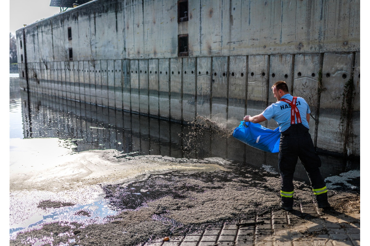 FOTO: Ružinovský prístav potrápila ropná škvrna, museli zasiahnuť hasiči, foto 14