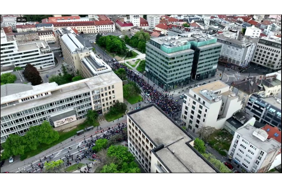 FOTO: Pochod pred Prezidentský palác v rámci protestu Slovensko je Európa, foto 3