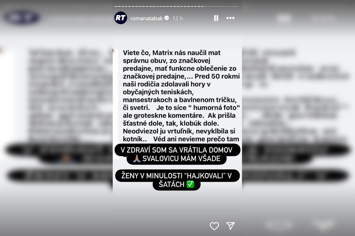 FOTO: Romana Tabaková vystúpila na Kriváň, foto 3