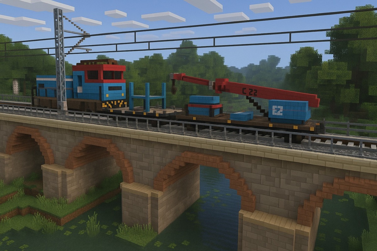 FOTO: Takto by vyzerala železničná trať medzi Bratislavou a Viedňou v Minecrafte, foto 3