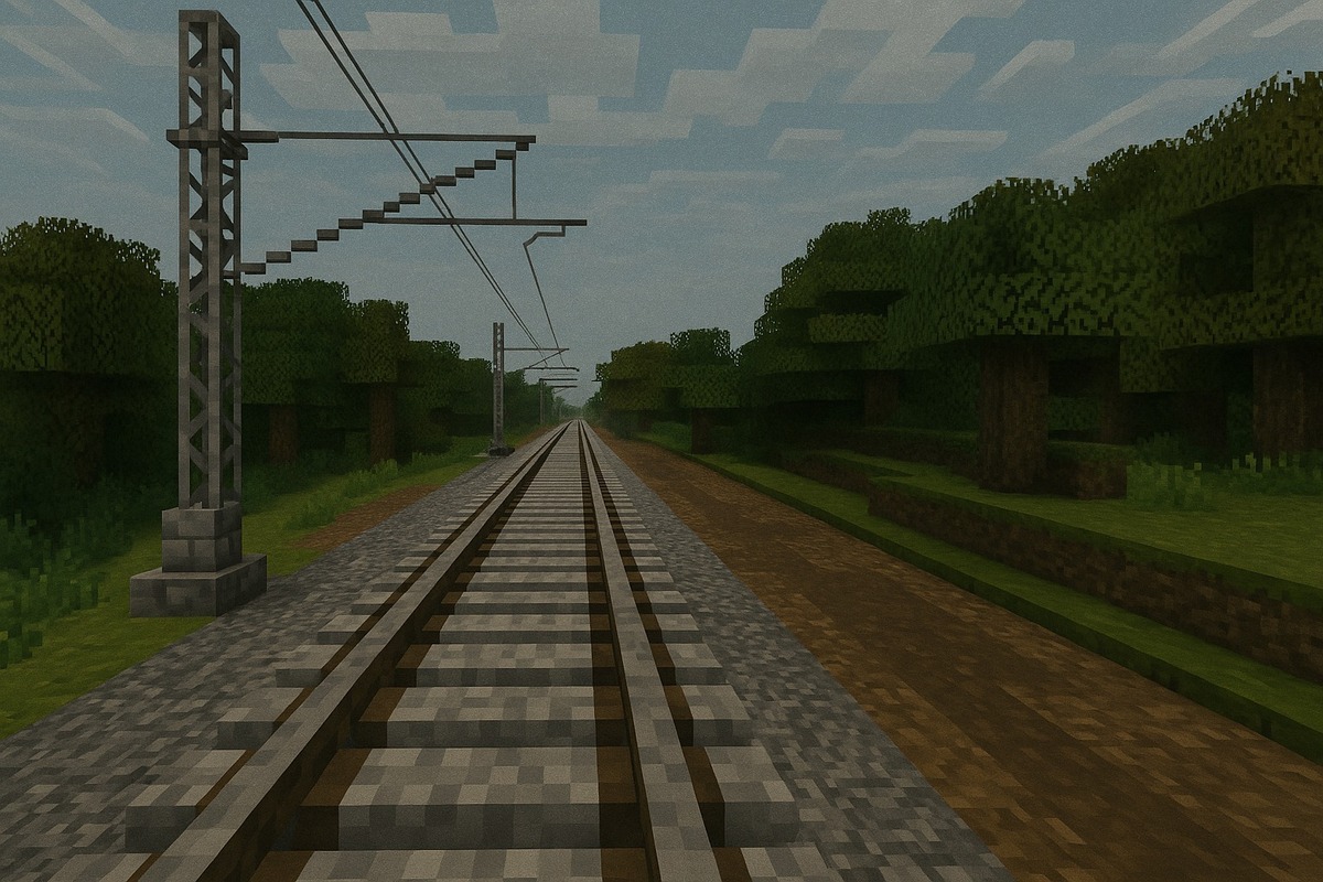 FOTO: Takto by vyzerala železničná trať medzi Bratislavou a Viedňou v Minecrafte, foto 6