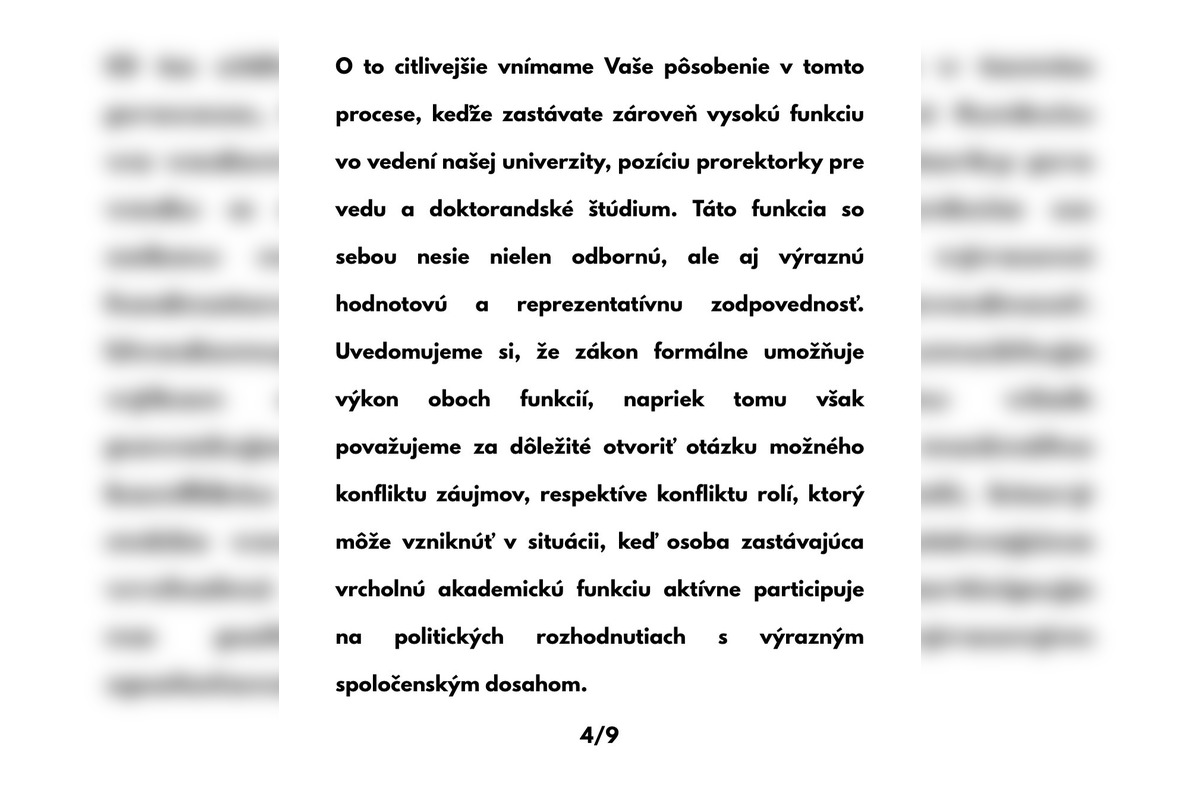 FOTO: Otvorený list študentov a zamestnancov EUBA poslankyni Hlasu-SD Paule Puškárovej, foto 4