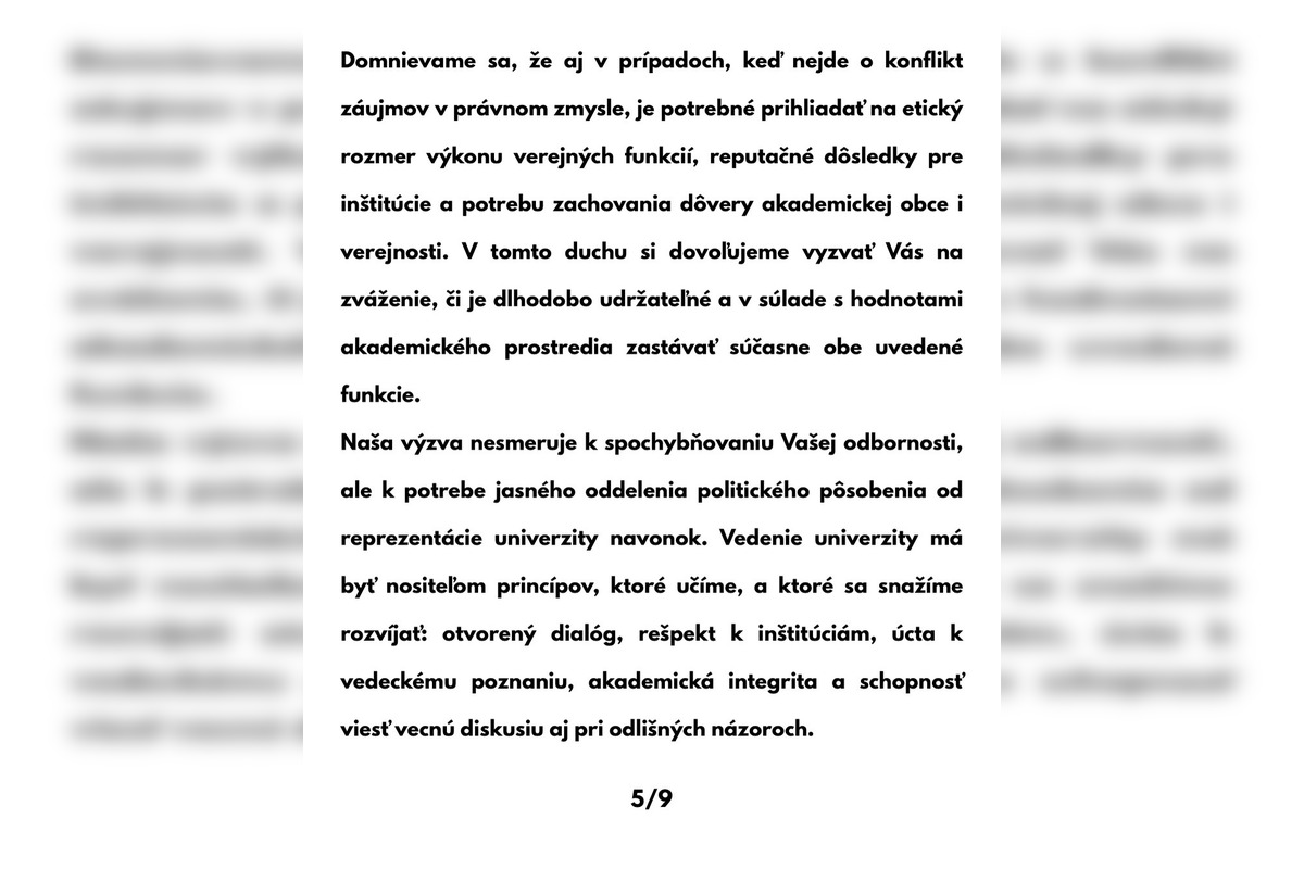 FOTO: Otvorený list študentov a zamestnancov EUBA poslankyni Hlasu-SD Paule Puškárovej, foto 5