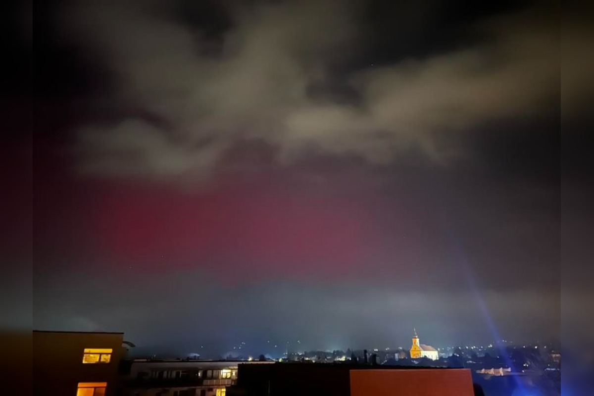FOTO: Polárna žiara nad Bratislavou, foto 2