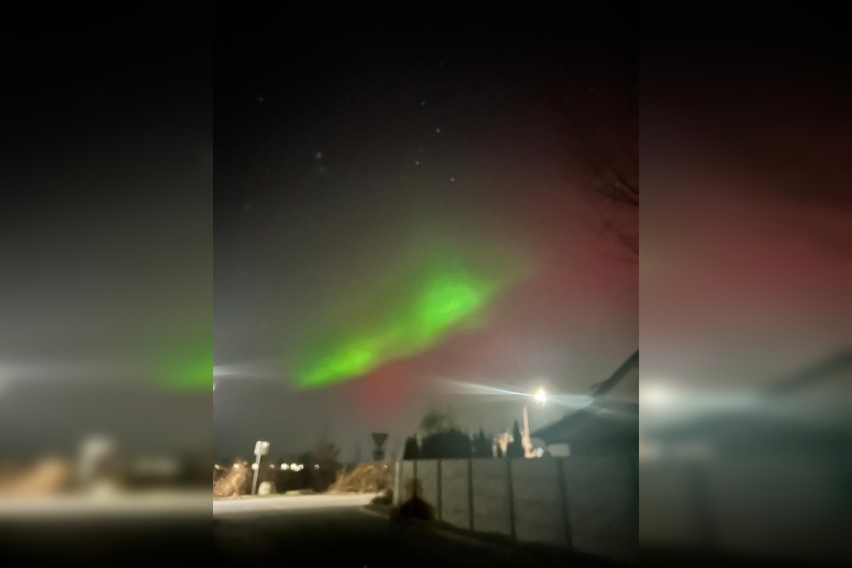 FOTO: Polárna žiara nad Bratislavou, foto 7