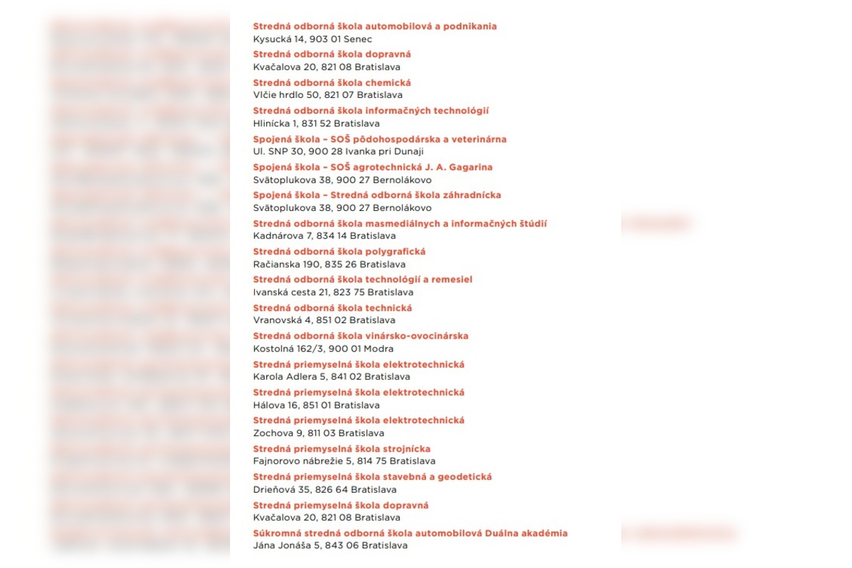 FOTO: Stredné školy v Bratislavskom kraji, foto 2