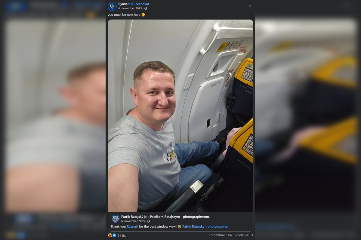 FOTO: Ryanair dookola zdieľa Patrikove fotky. Ten si pýta letenky zadarmo, foto 1