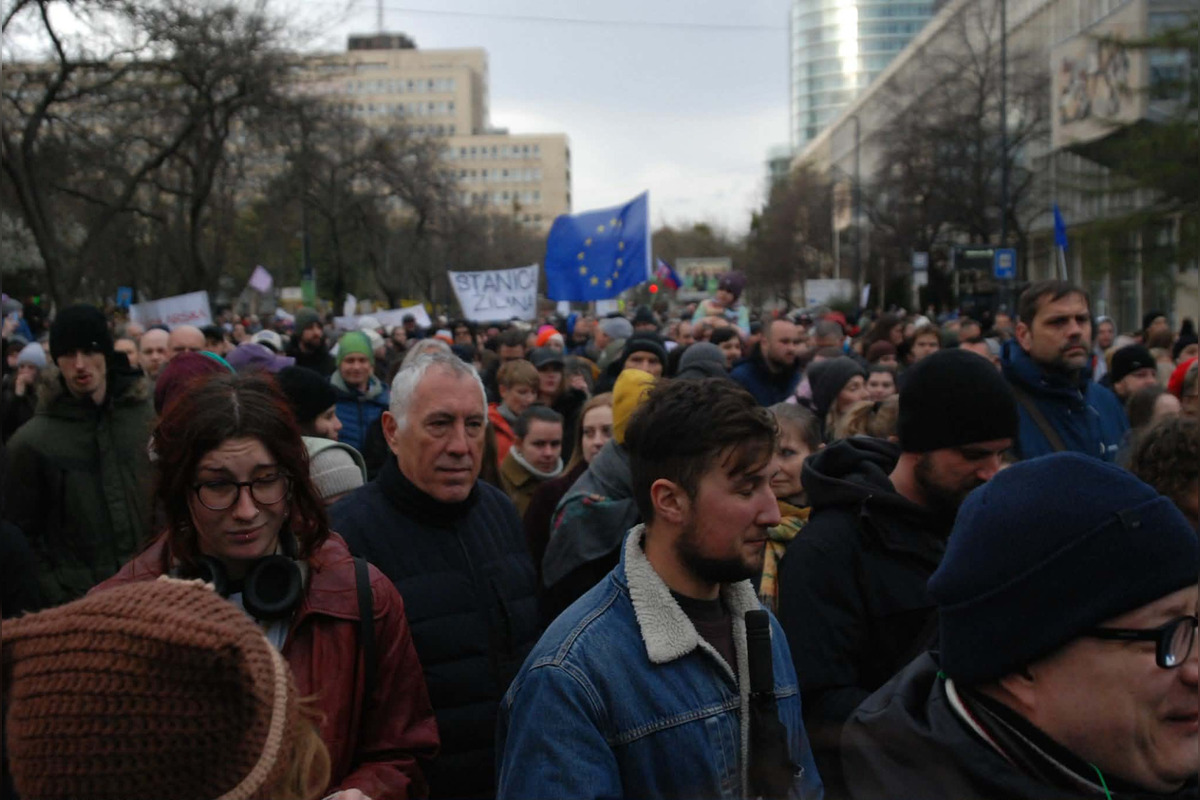 FOTO: Na Námestí slobody v Bratislave prebieha kultúrny protest, foto 19